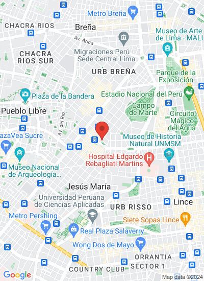 Map showing Jesús María, Peru