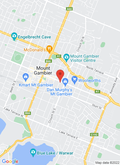 Map showing Mount Gambier, Australia