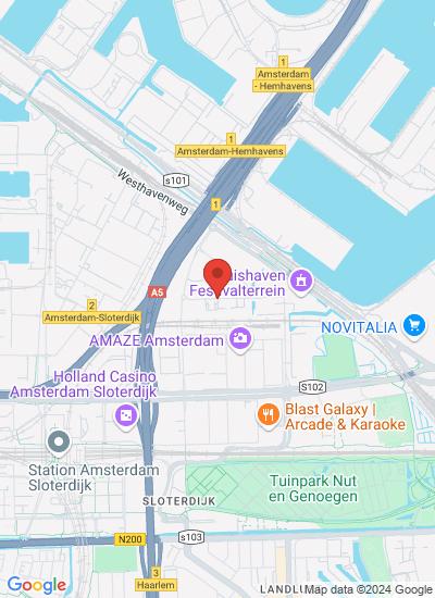 Map showing Amsterdam, Netherlands