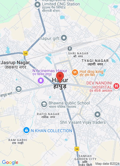 Map showing Meerut, India