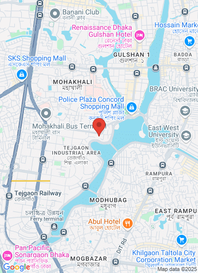 Map showing Dhaka, Bangladesh