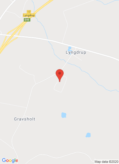 Map showing Vodskov, Denmark