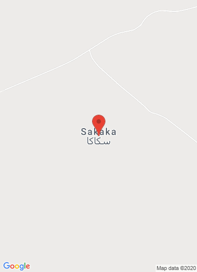 Map showing Skaka, Saudi Arabia