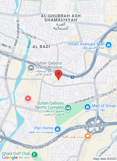 Map showing Muscat, Oman