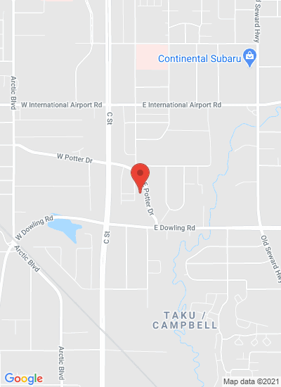 Map showing Anchorage, United States