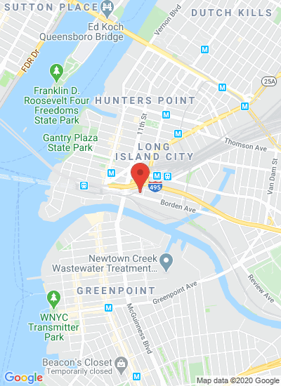 Map showing Long Island City, United States