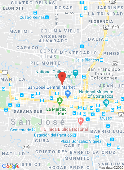 Map showing San Jose, Costa Rica