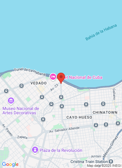 Map showing Havana, Cuba
