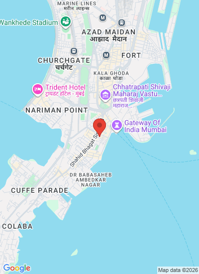 Map showing Mumbai, India