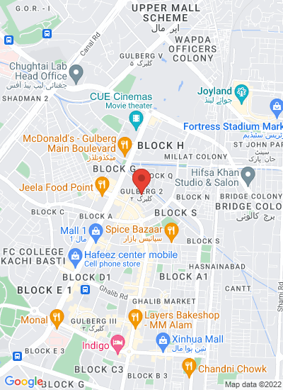Map showing Lahore, Pakistan