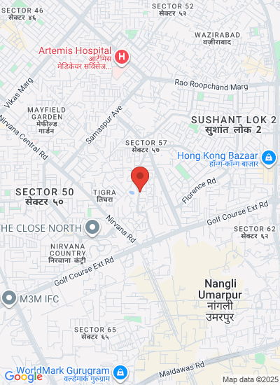 Map showing Gurugram, India