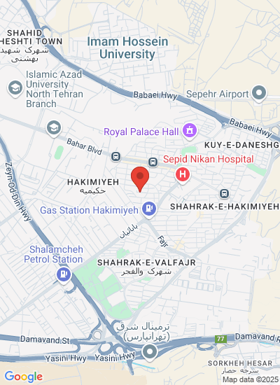 Map showing Tehran, Iran