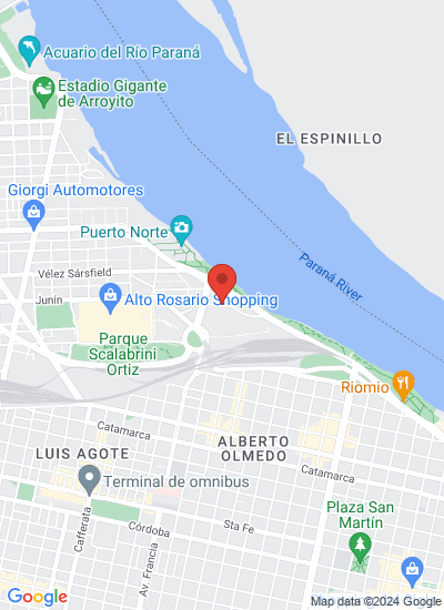 Map showing Rosario, Argentina