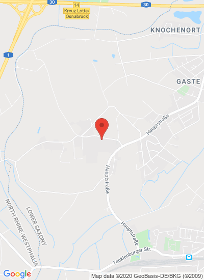 Map showing Hasbergen-Gaste, Germany