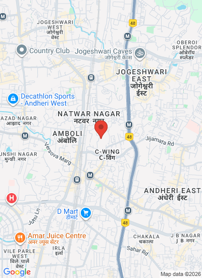 Map showing Andheri (East), Mumbai, India