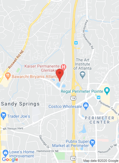 Map showing Atlanta, United States