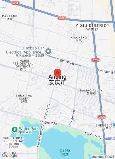 Map showing Anqing Shi, China