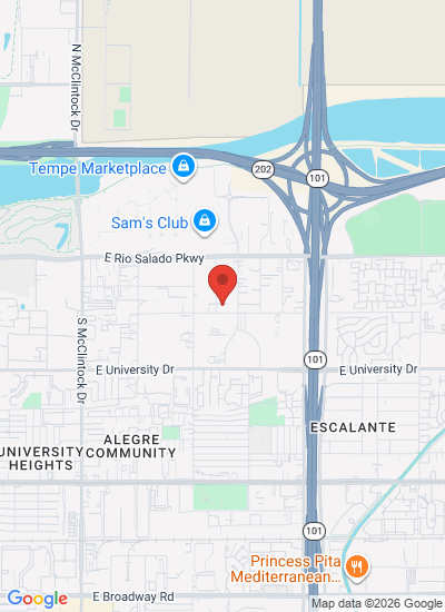 Map showing Tempe, United States