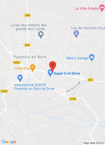 Map showing Ychoux, France