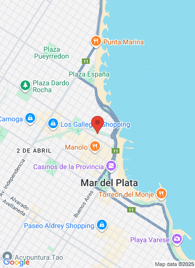 Map showing Mar del Plata, Argentina