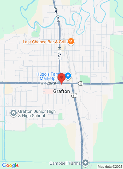 Map showing Grafton, United States