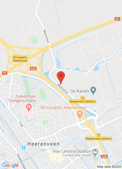 Map showing Heerenveen, Netherlands