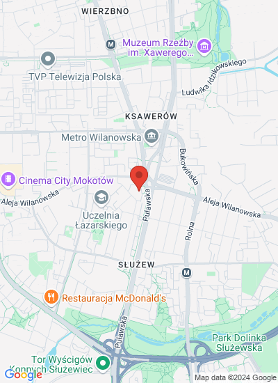 Map showing Warszawa, Poland