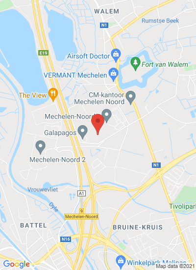 Map showing Mechelen, Belgium