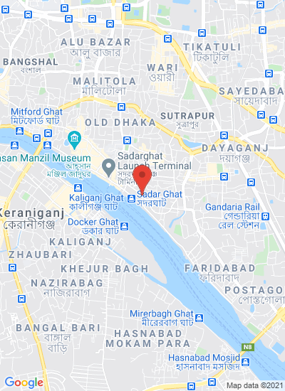 Map showing DHAKA, Bangladesh