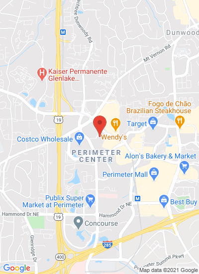 Map showing Atlanta, United States