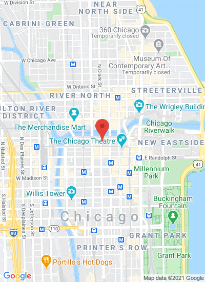 Map showing Chicago, United States