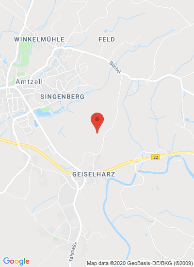 Map showing Amtzell, Germany