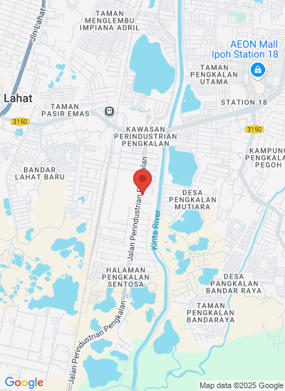 Map showing Ipoh, Malaysia