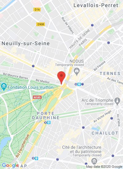 Map showing Paris, France