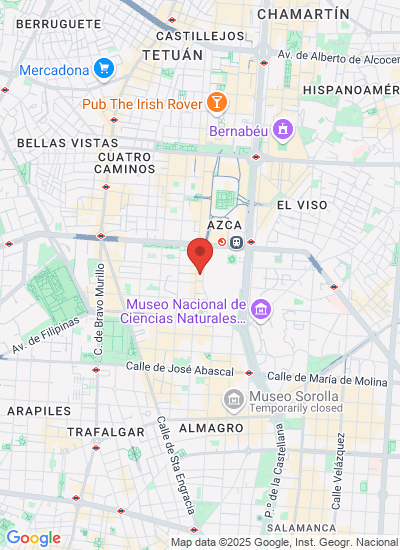 Map showing Madrid, Spain