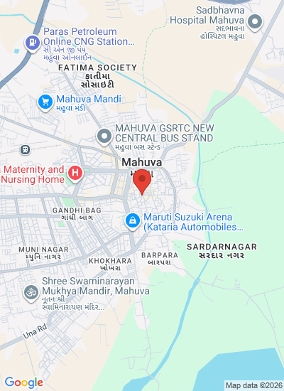 Map showing Mahuva, India