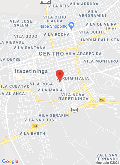 Map showing Itapetininga, Brazil