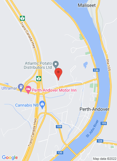 Map showing Perth-Andover, Canada