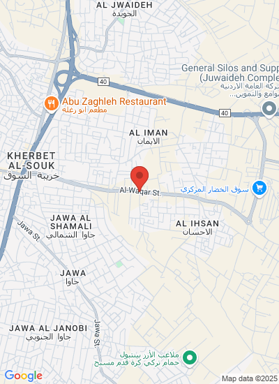 Map showing Amman, Jordan