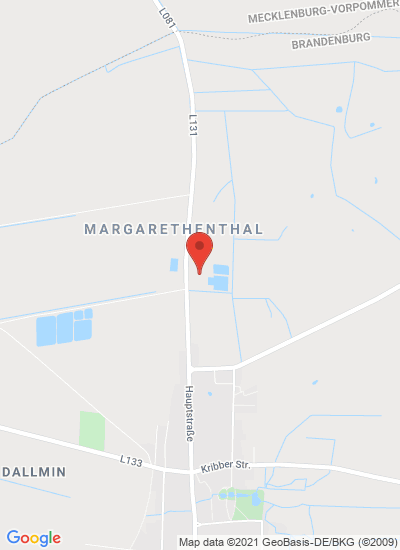 Map showing Dallmin, Germany