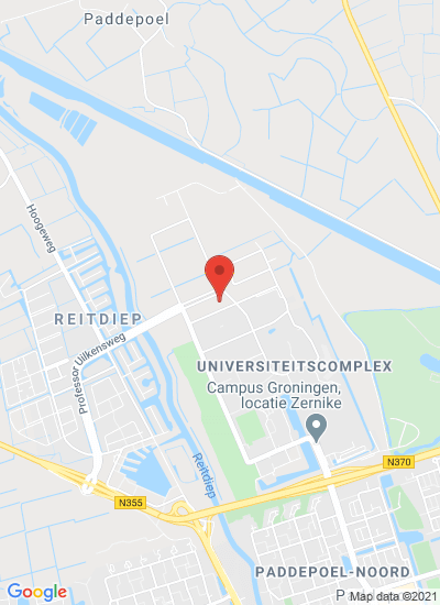 Map showing Groningen, Netherlands
