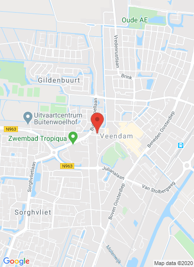 Map showing Veendam, Netherlands