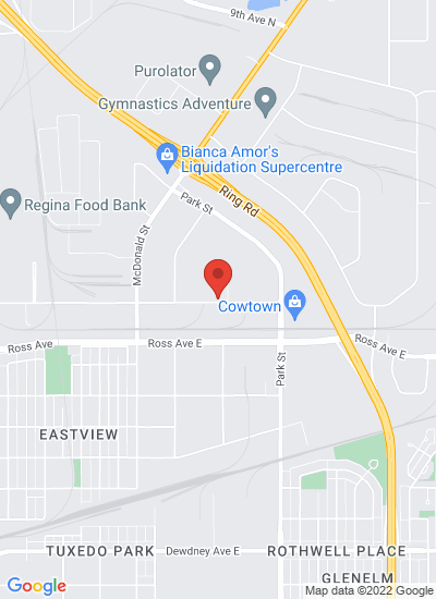 Map showing Regina, Canada