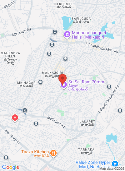 Map showing Hyderabad,, India