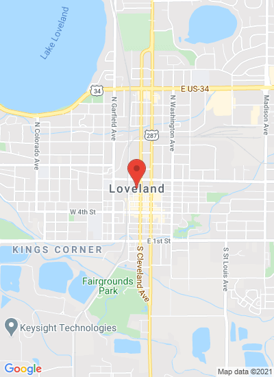 Map showing Loveland, United States