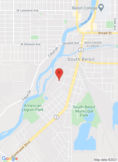 Map showing South Beloit, United States