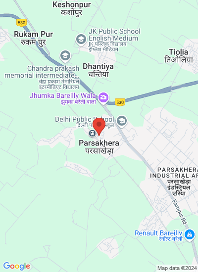 Map showing Bareilly, India