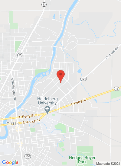 Map showing Tiffin, United States