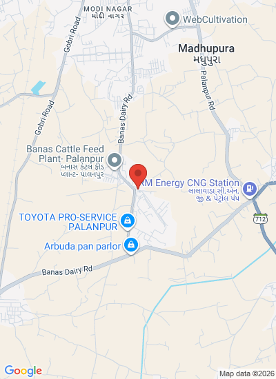 Map showing Palanpur, India