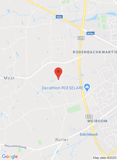 Map showing Roeselare, Belgium